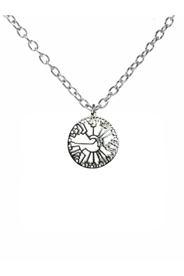 Phylogenetic Tree Figured Necklace – Unisex Science and Nature Themed Accessory with 60 cm Chain Plated with Zamak