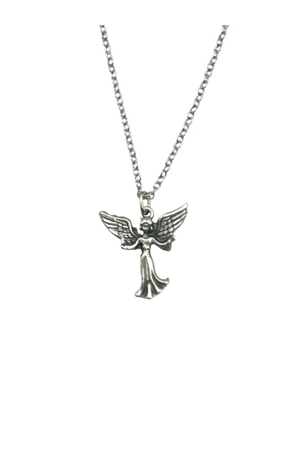Unisex Necklace with Winged Angel Figure – Guardian Spirit and Elegance Themed Accessory with 60 cm Chain