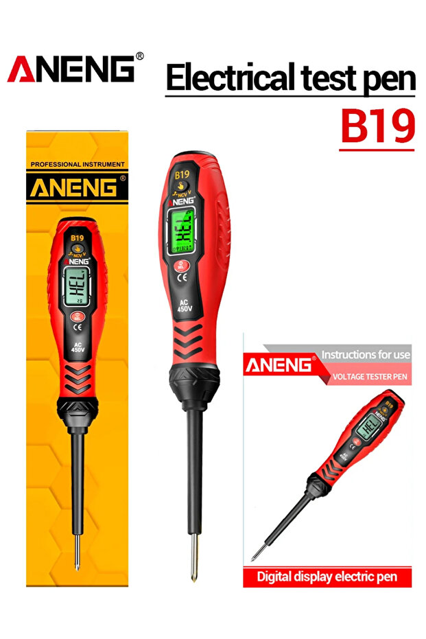 ANENG B19 Red Cross ANENG B19 Cross/flat Screwdriver Pen Small Handheld Test Pencil Non-contact Dete