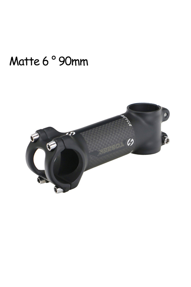 Matte 6 degree 90mm TOSEEK Bicycle Handlebar Stem Carbon Aluminum Road MTB Bike Stem Ultralight 31.8