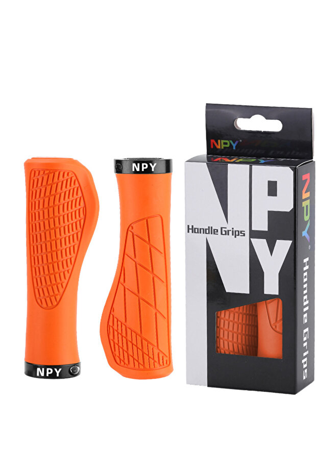 Orange Bicycle Handlebar Grip Lock On Mountain Bike Grip Soft MTB Cuffs 22.2mm Bicycle Handle Cov..