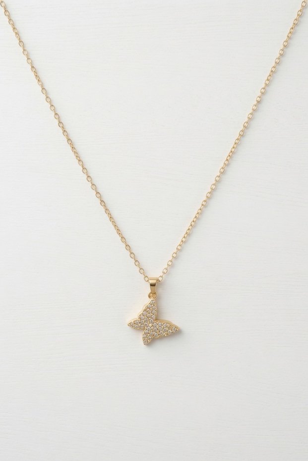Elora Gold Butterfly Necklace - 45cm