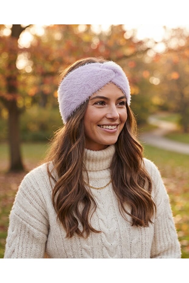 Women's Elvin Bandana Fo 1133 Lilac - 67% Polyamide Blend, Versatile Use, Soft Texture, and Stylish Women's Hair Bandana.