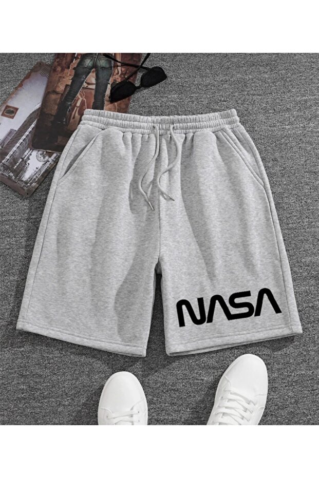 New Season Nasa Printed Double Pocket 2 Yarn Summer Boys' Bermuda Shorts