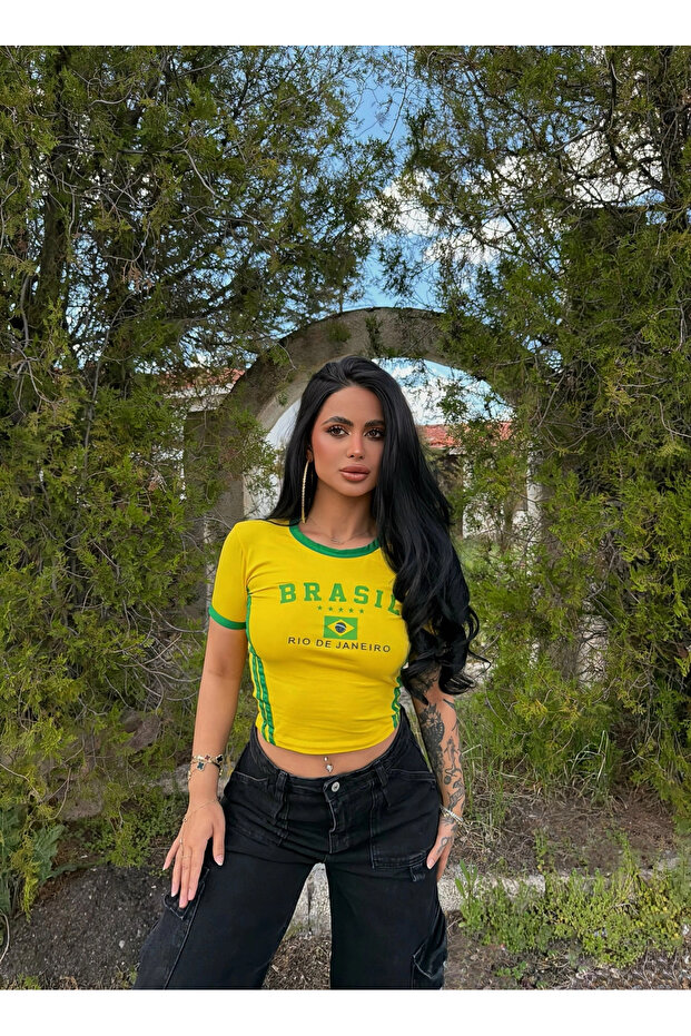 Yellow Piping Brasil Crop