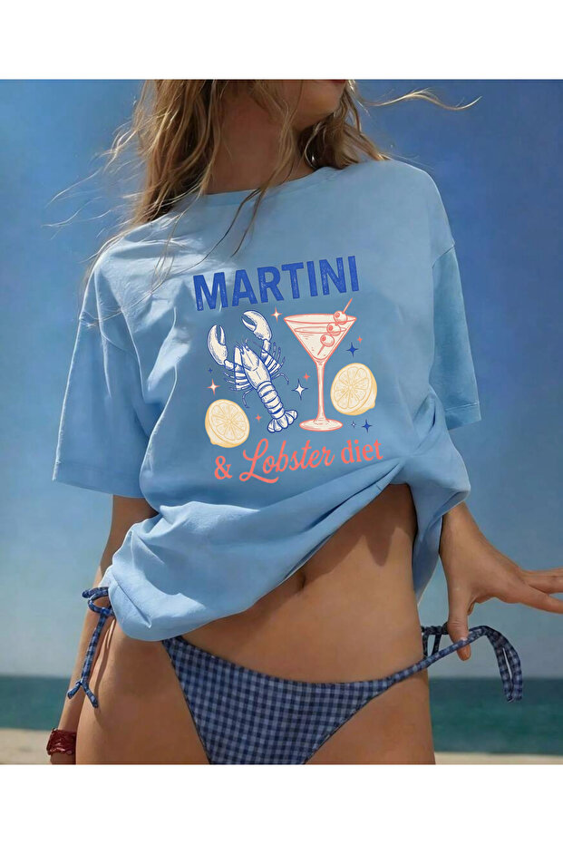 Summer Mix Printed Oversize Basic Short Sleeve Women's Tshirt