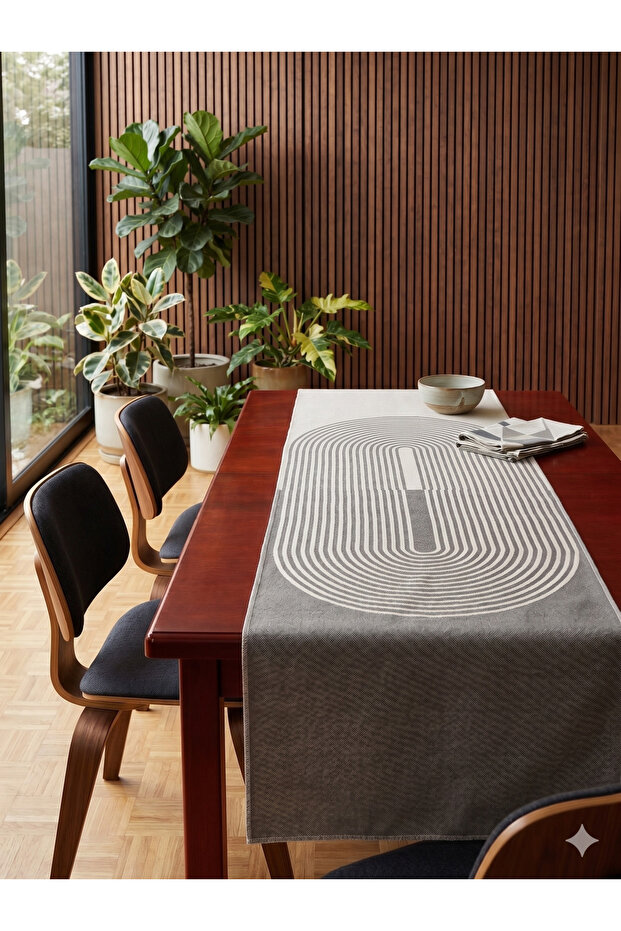 Runner 50*170 cm Geometry Pattern Cotton-Linen Mix