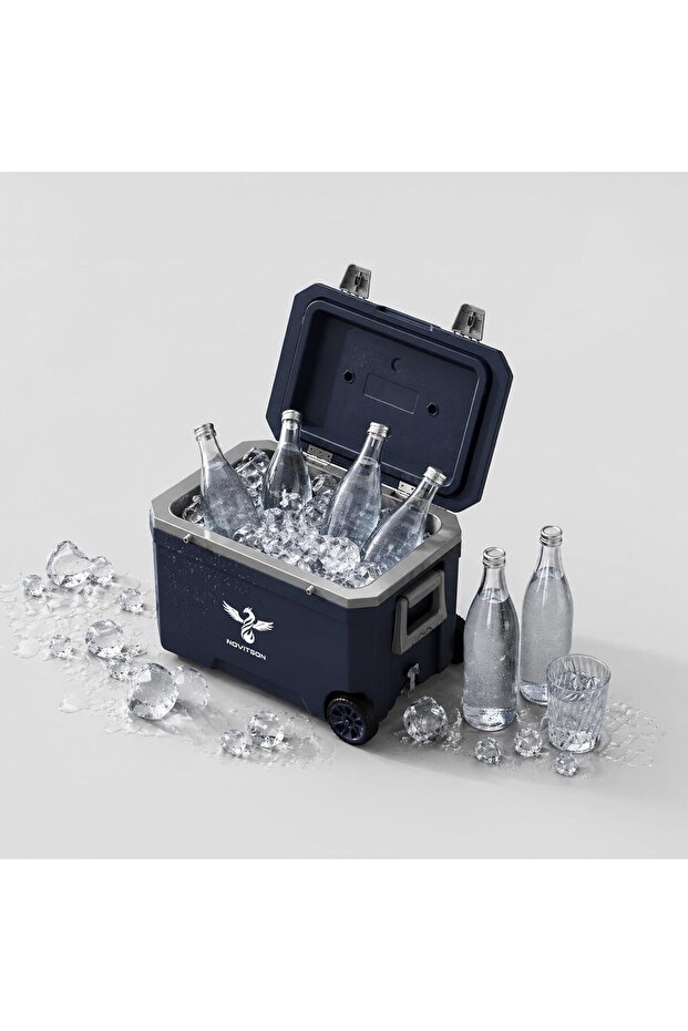 Portable Cooler Box NIB-8185BE – Wheeled, Lightweight & Foldable handle, Easy-Carry Travel