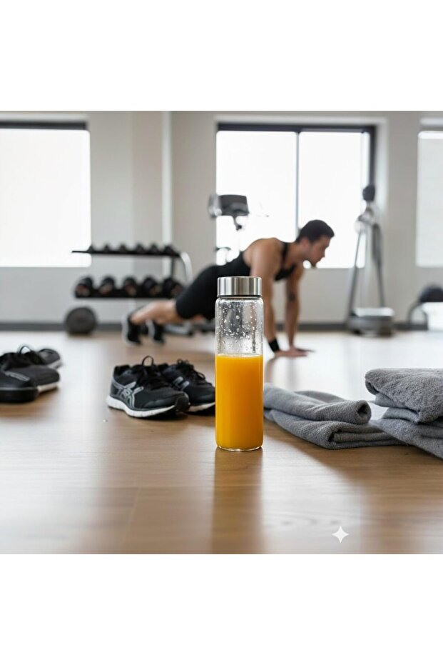 750ml Glass Bottle with Leak-Proof Lid, Handle & Sleeve (Black)