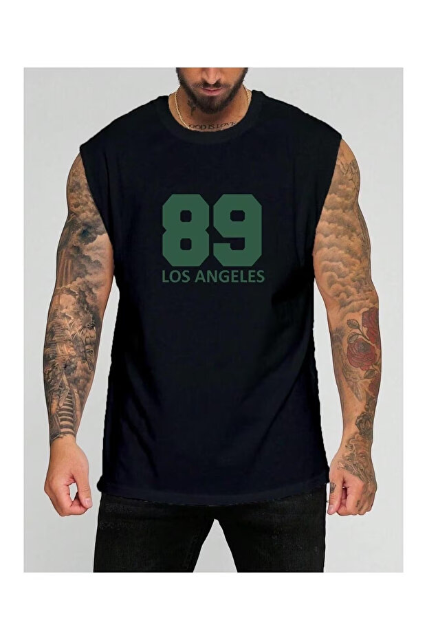 Printed Sleeveless Tshirt Men's Zero Sleeve Clothing Sportswear Oversized T-Shirt