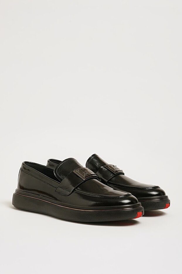 Mike Model Genuine Patent Leather Imported Sole Casual Shoes