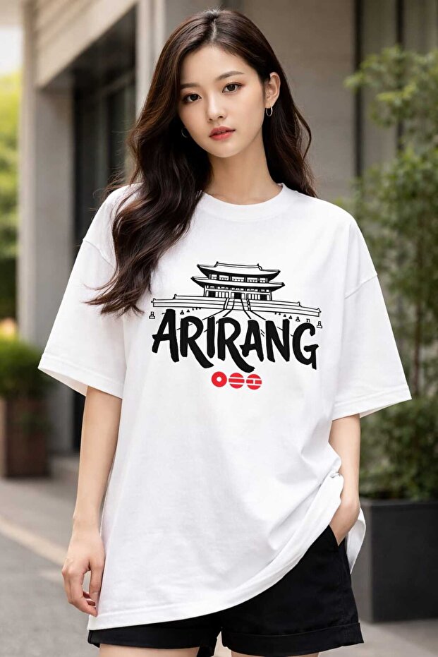 تيشيرت كبير الحجم مطبوع عليه Arirang World Tour BTS