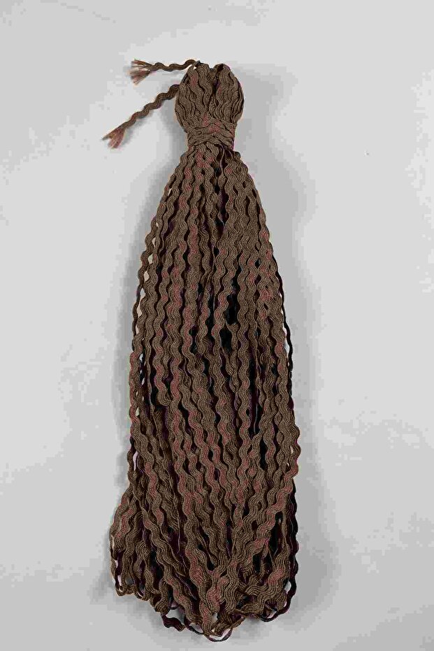 Brown Vavel Wavy Decorative Ribbon – 1 cm Thin Zigzag Ribbon 10 Meters