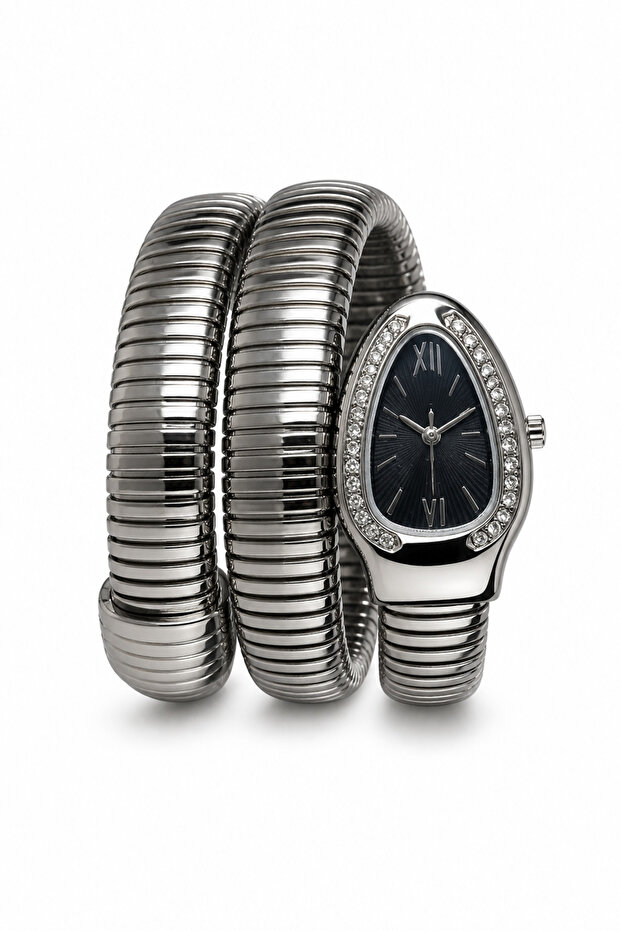 Women's Snake Model Snake Wrapped Steel Strap 3 Atm Water Resistant Wristwatch