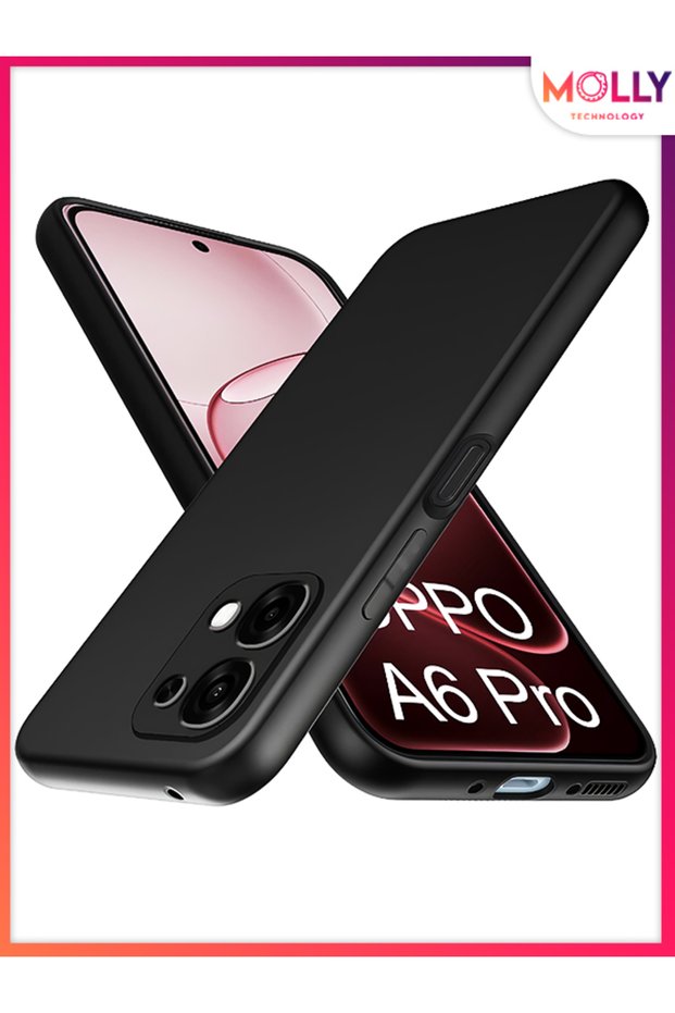 Black Liquid Inside Velvet Matte Silicone Case for Oppo A6 Pro