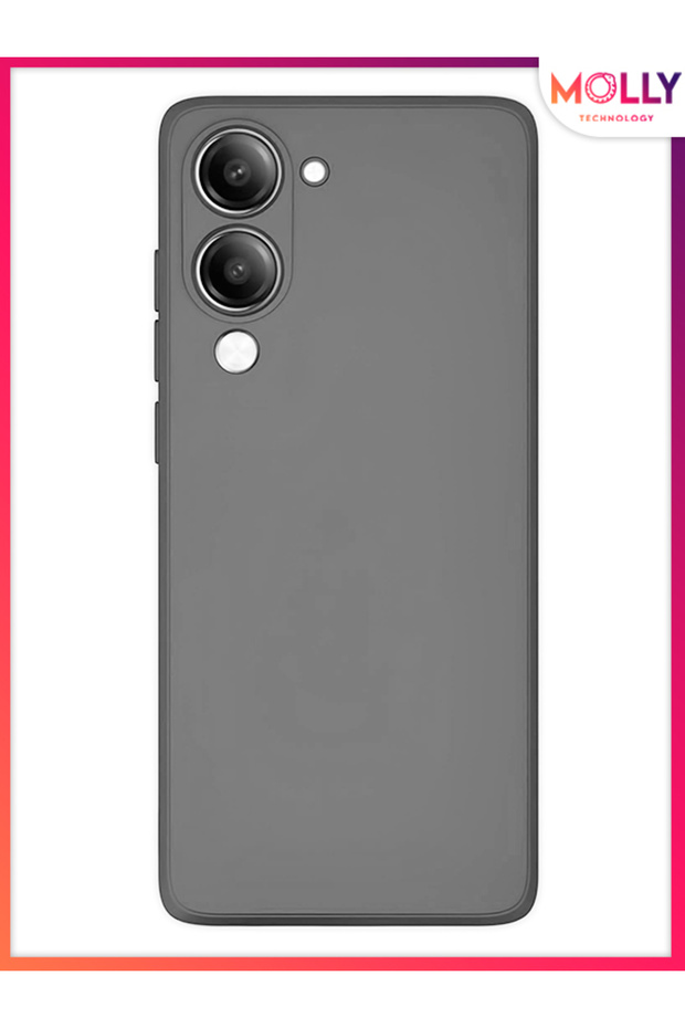 Alpha Gray Liquid Inside Velvet Matte Silicone Case for Vi̇vo Y19