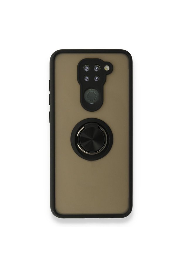 Xiaomi Redmi Note 9 Case with Camera Protection, Ring Holder, Magnetic Stand, Frosted Back Cover