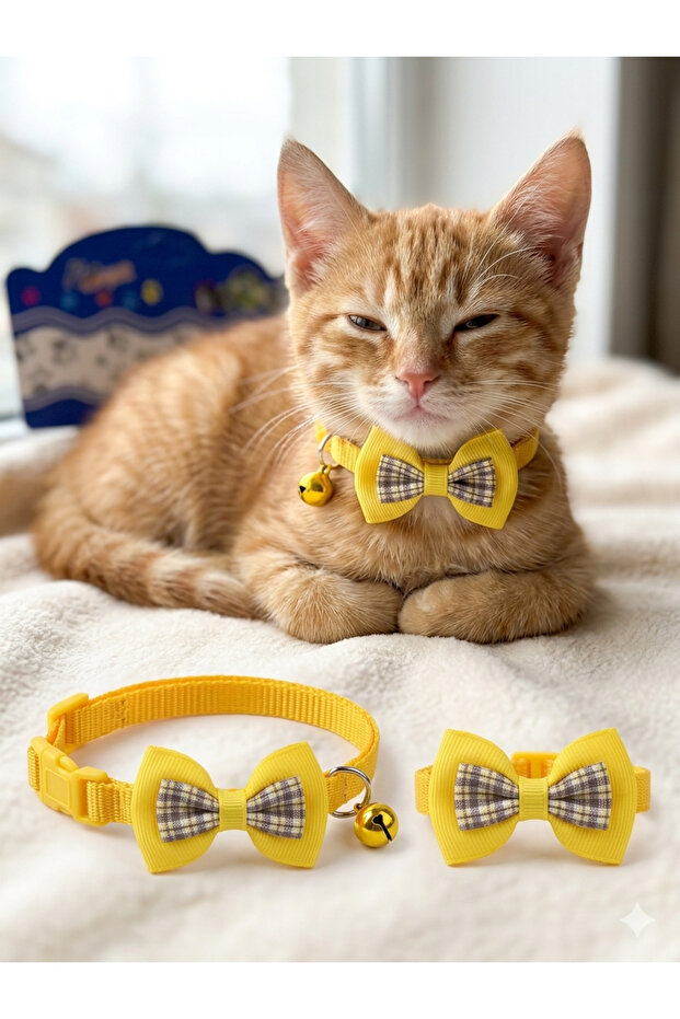Underground Cat Bow Tie Yellow - 1
