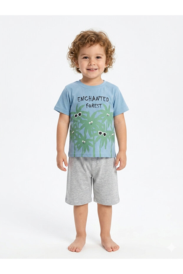 Boy's Top and Bottom Combed Cotton Set