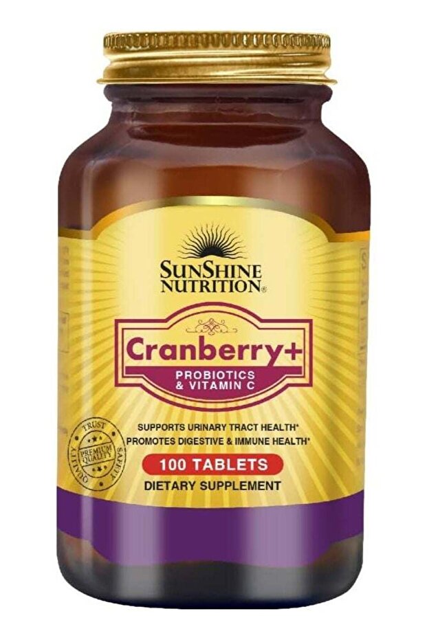 Cranberry+ Probiotics And Vitamin C For Supports Urinary Tract 100 Tablets