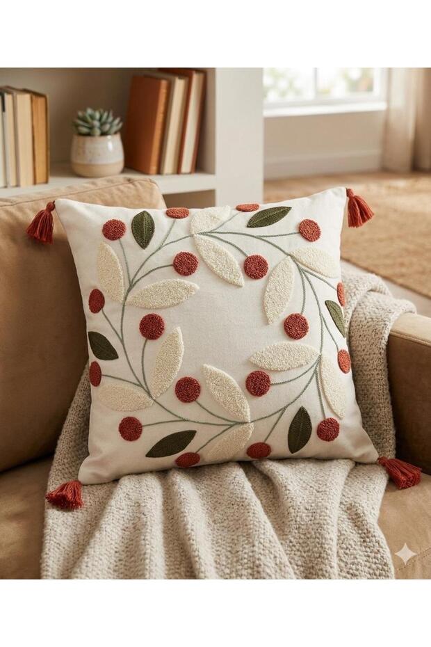 Linen 43*43 Punch Modern Bohemian Pattern Colorful Throw Pillow Cushion Cover