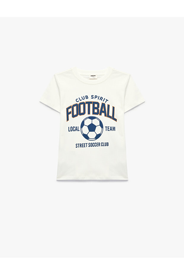 Crew Neck Short Sleeve Cotton Printed T-Shirt