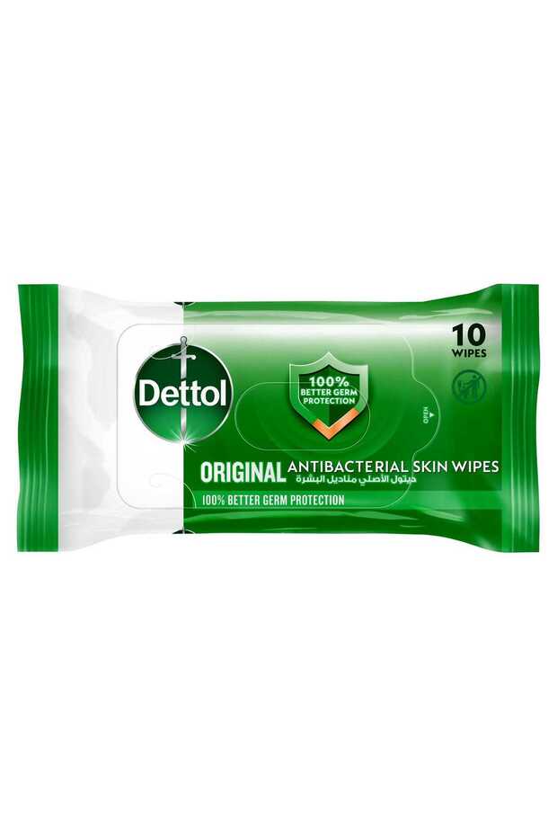 Original Antibacterial Skin Wipes 10 Count