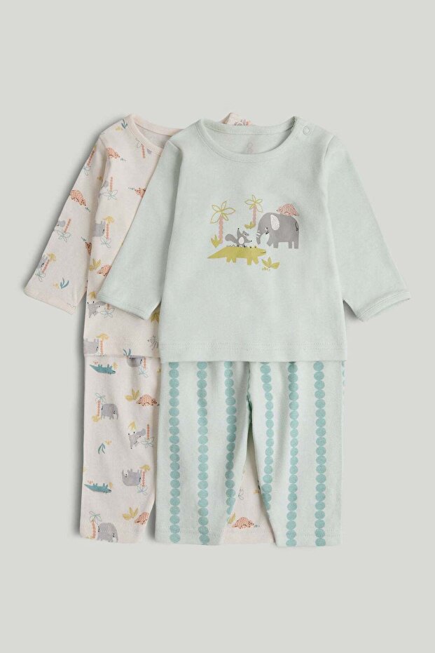 2 Pack Animals Pyjamas