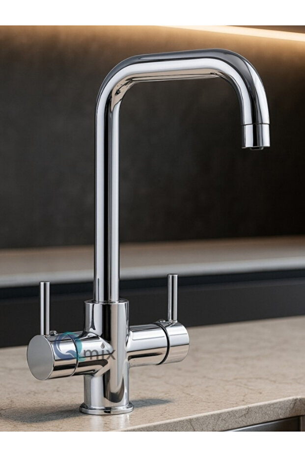 Aritmali Brass Body Modern Design Luxury Kitchen Sink Faucet Chrome Color