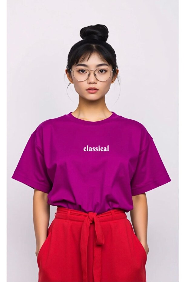 New Season Classical Printed 100% Cotton Plus Size Women's T-Shirt