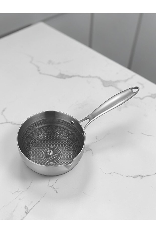 Imperial Series 16Cm Sauce Pan I-360, 3Ply Stainless Steel 304, Full Non-stick, Etched pattern+KFCC Ceramic coating, Induction based, PFOA-Free.