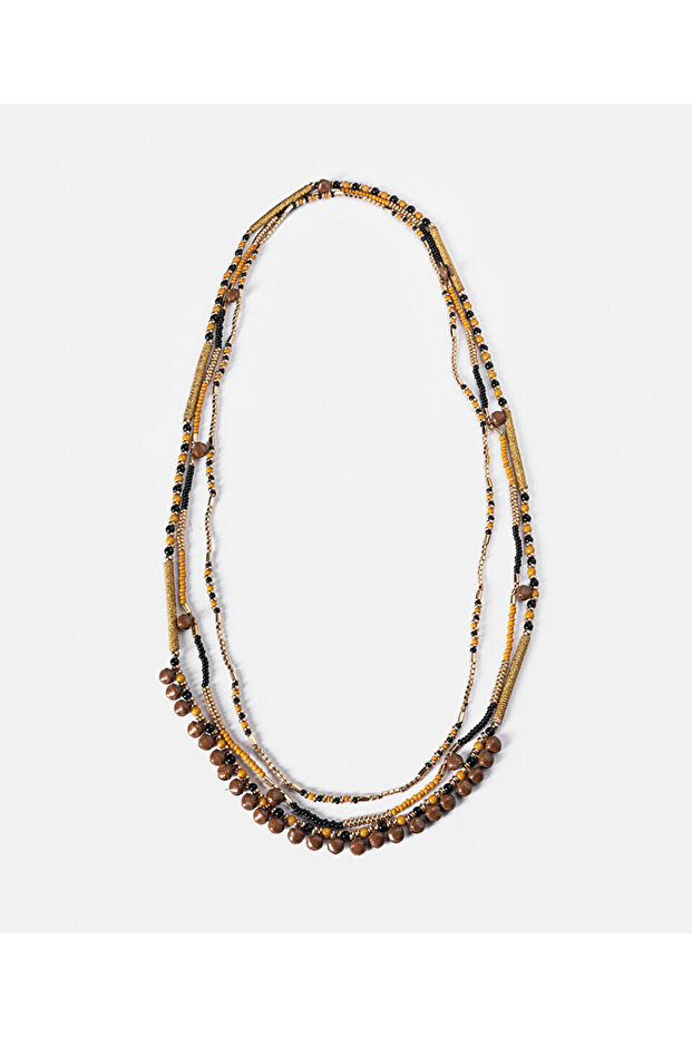 Combined Beaded Long Necklace Set