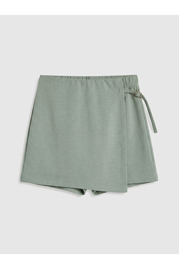 Women's Sports Shorts Skirt with Belt Detail