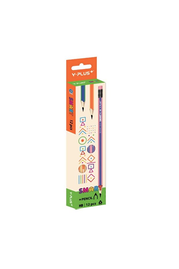 Y-Plus 12 pcs HB Pencil Set, Assorted Per Pack