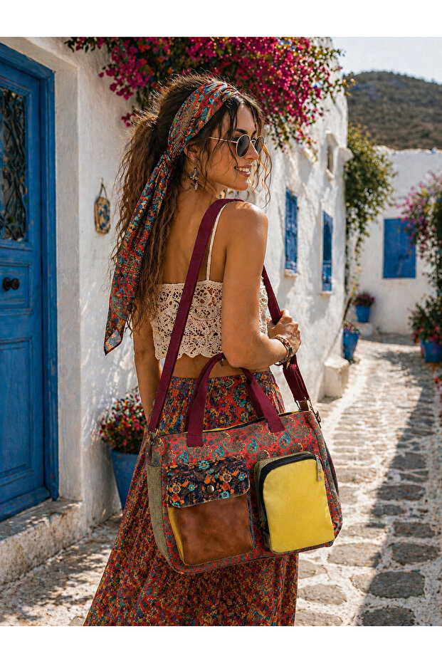 Patchwork Ethnic Authentic Bohemian Shoulder Bag Handbag Messenger Bag Daily Use Travel Use