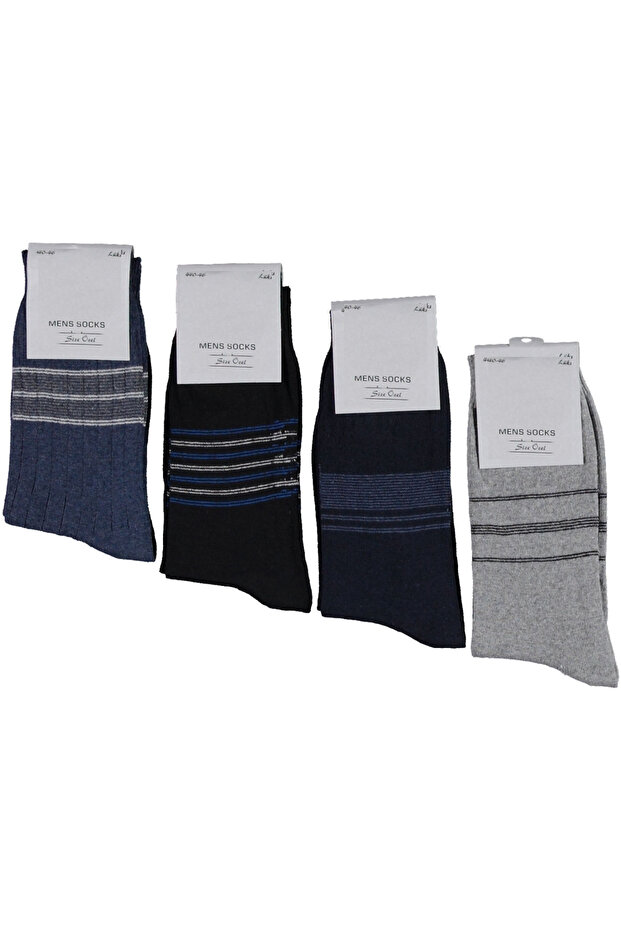 Men's Combed Cotton Lycra Socks 6-Piece Set