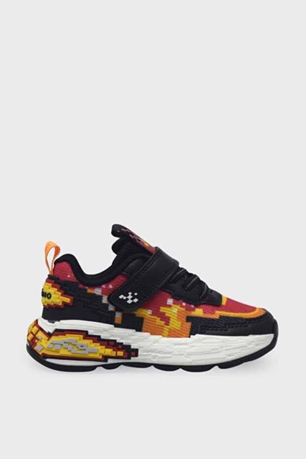 Children's boot sneaker py26-2216 black red yellow