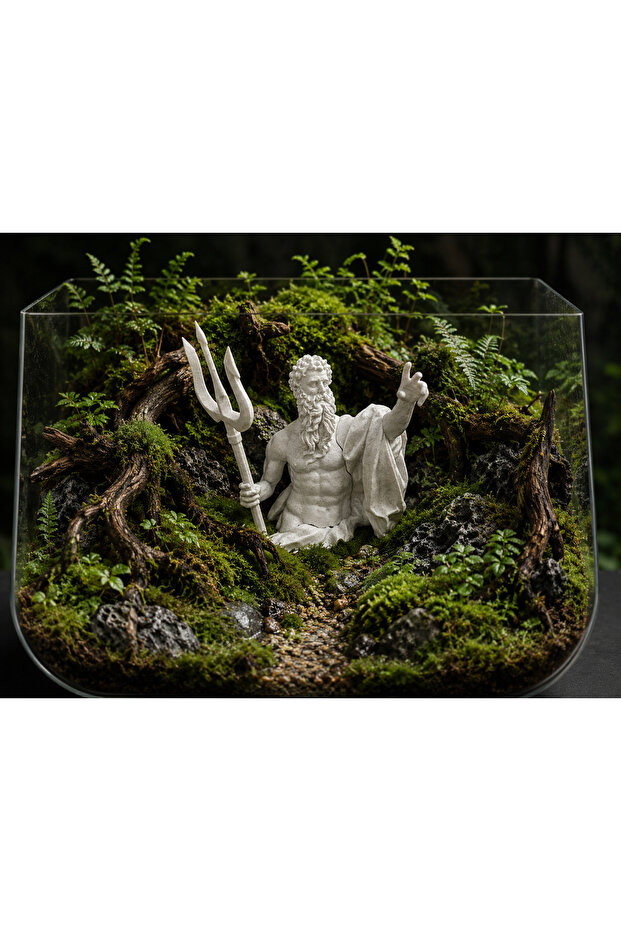 Poseidon Heykeli Teraryum Dekoru