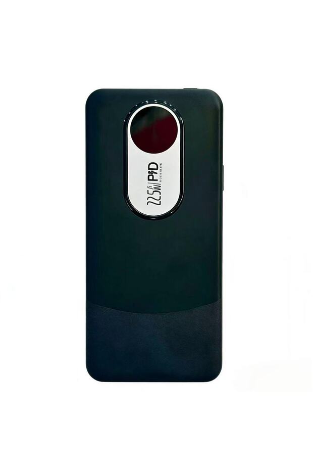 Black and white fast-charging 10,000mAh power bank, 22.5W output, LED battery display, multiple protections. Lightweight and portable, supports fast charging,