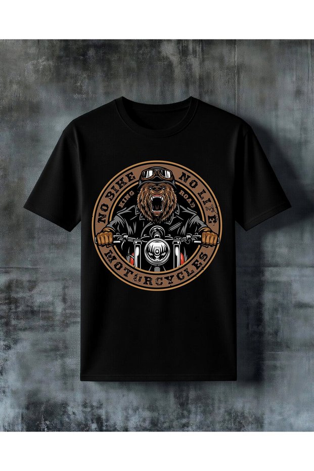 No Bike No Life Kurtadam Printed Oversize T-Shirt