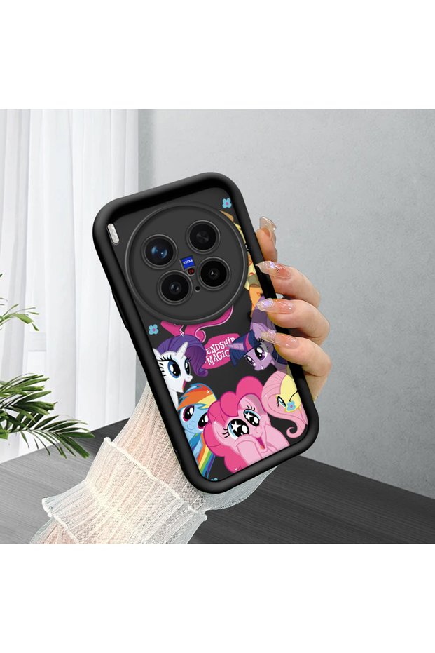 Vivo X300 Pro Compatible Black Silicone Case with Shockproof Camera Protection