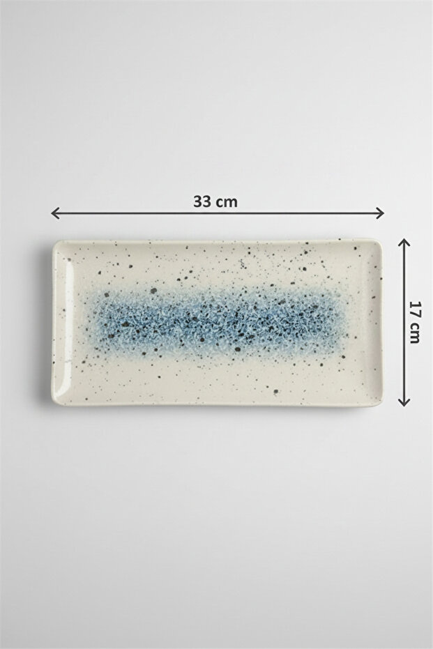 6-Piece Flora Rectangular Kayak Plate 33X17Cm Digital Splash