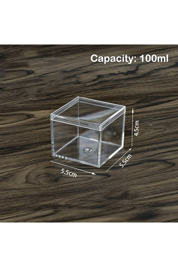 A2 Square Transparent Plastic Box Betta Breeding Box Mini Candy Slime Crystal Mud Packaging Box