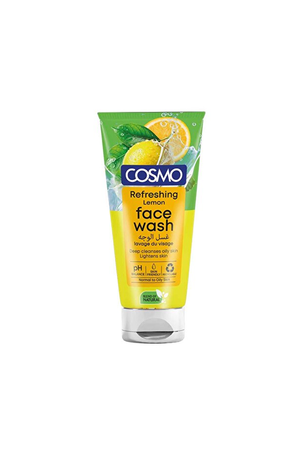 Refreshing Lemon Face Wash 150ml Improves Tones and Softens Skin, for All Skin Types