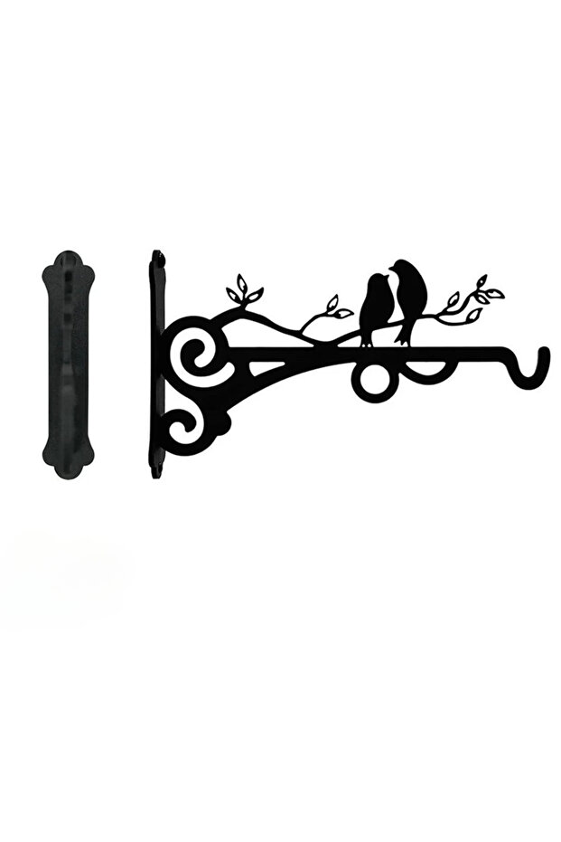 L 1PC Heavy Duty Metal Bird Wall Hook Plant Pot Hanging Bracket Rustic Decor for Balcony Garden Indo