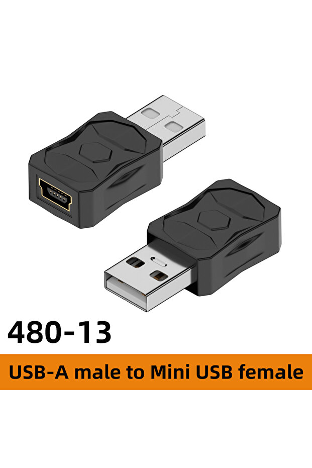 محول USB إلى مايكرو USB صغير، 2 قطعة، طراز 480-13 AG-M، محول ذكر USB إلى أنثى USB