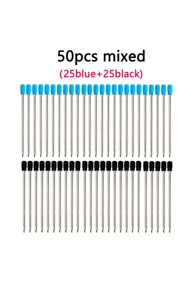 50pcs mixed 20/50pcs/lot 0.7mm Metal Pen Refill for Crystal Diamond Ballpoint Pen Rod Cartridge Core