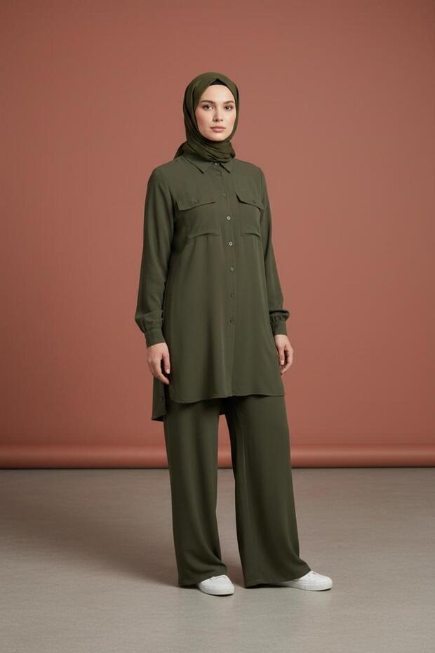 Linen top and bottom set