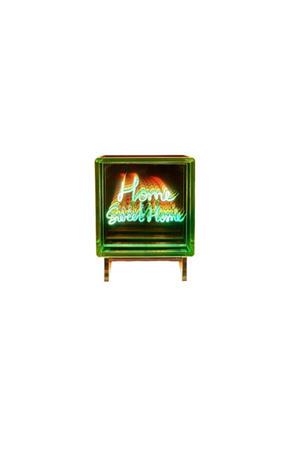 Acrylic Decorative Lamp with “Home Sweet Home” Design, Multicolor