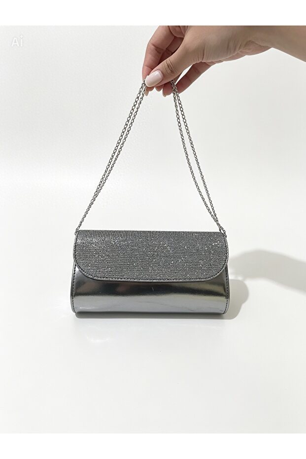 Women's Hand Shoulder Bag with Glitter